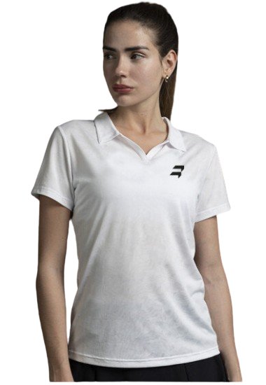 BIKKOA WOMENS POLO ERIS BLANCO - Padel Outlet BIKKOA