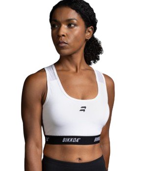 BIOKKA WOMENS SPORTS BRA SEDA BLANCO - Padel Outlet BIKKOA