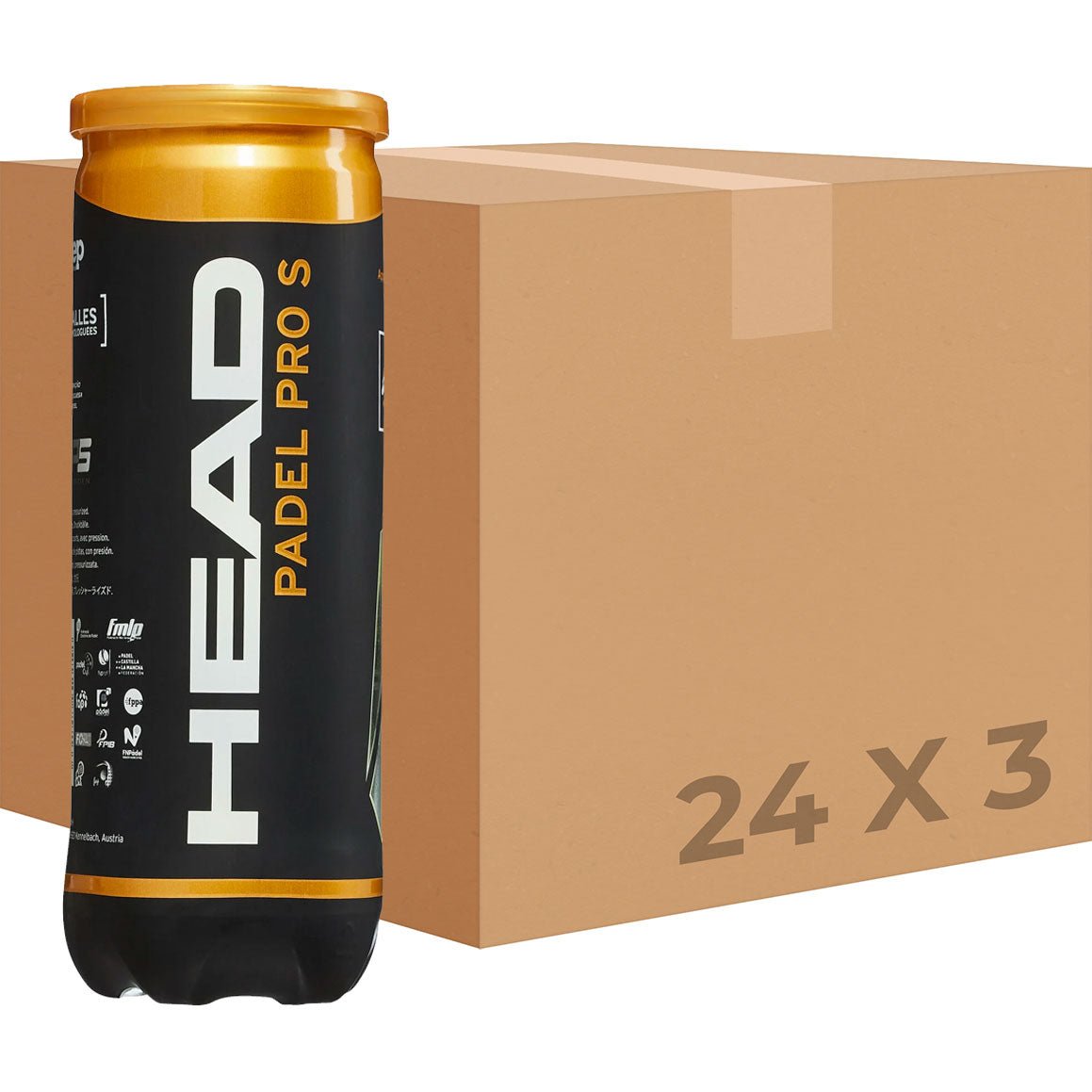 Box Of Head Padel Pro S Ball Cans(24 PCS) - Padel Outlet HEAD