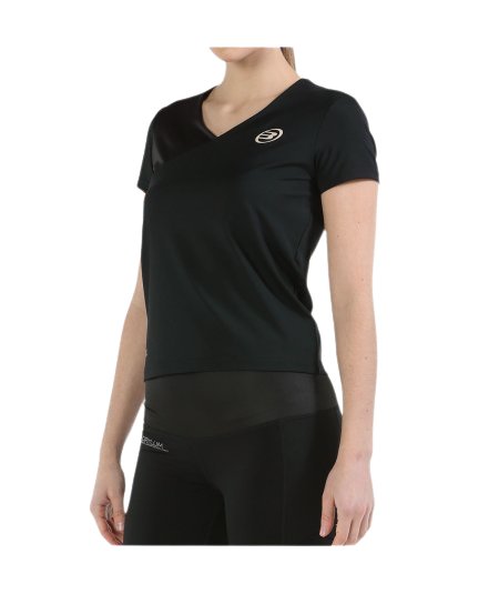 BULLPADEL WOMENS SHIRT PITAL NEGRO - Padel Outlet BULL PADEL