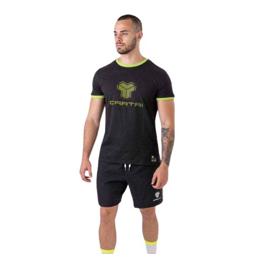 CARTRI MEN SHIRT IBIZA NEGRO VERDE - Padel Outlet CARTRI