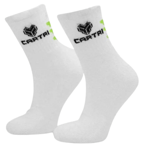 CARTRI SOCKS WHITE (1 Pair) - Padel Outlet CARTRI