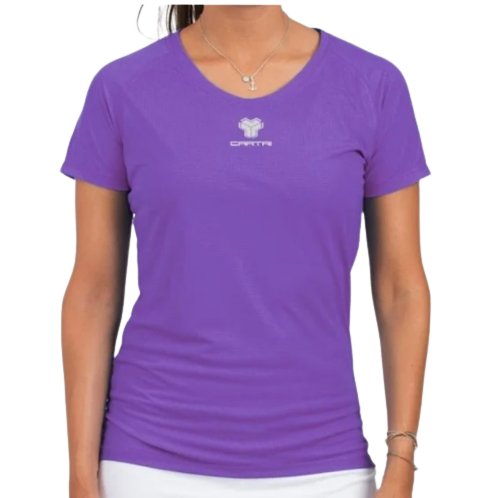 CARTRI WENDY WOMAN T-SHIRT MALVA - Padel Outlet CARTRI