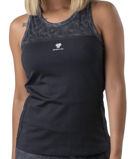 CARTRI WOMENS SLEEVELESS TOP ZURICH GREY - Padel Outlet CARTRI