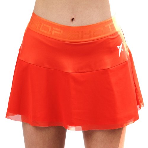 DROP SHOT WOMENS SKIRT MAIRA NARANJA WITH INNER SHORT - Padel Outlet Drop Shot