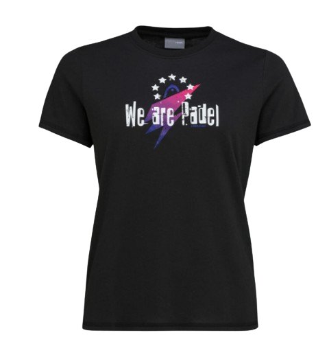 HEAD WAP STAR Padel T-Shirt Women Black - Padel Outlet HEAD