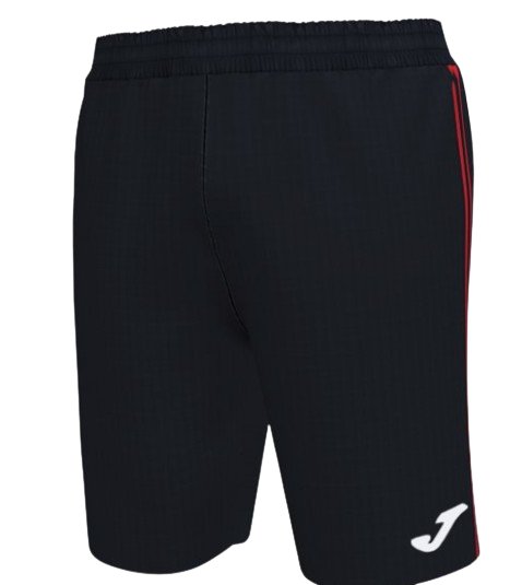 Joma CLASSIC BERMUDA BLACK - RED - Padel Outlet JOMA