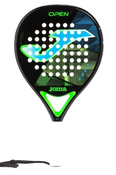 Joma Padel Racket Open Black Turquoise Fluor - Padel Outlet JOMA