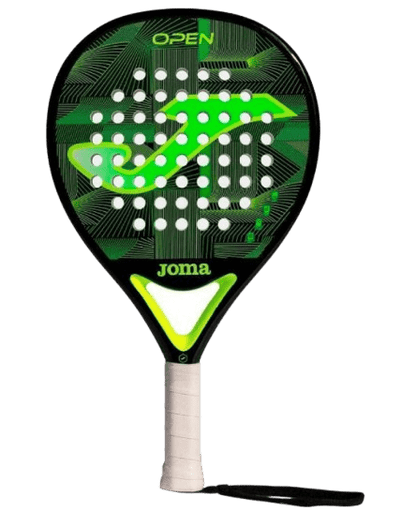 Joma Padel Racket Open Negro Verde Fluor - Padel Outlet JOMA