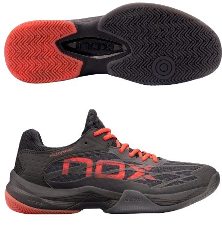 Nox Mens Shoes AT10 LUX Negro Rojo - Padel Outlet NOX