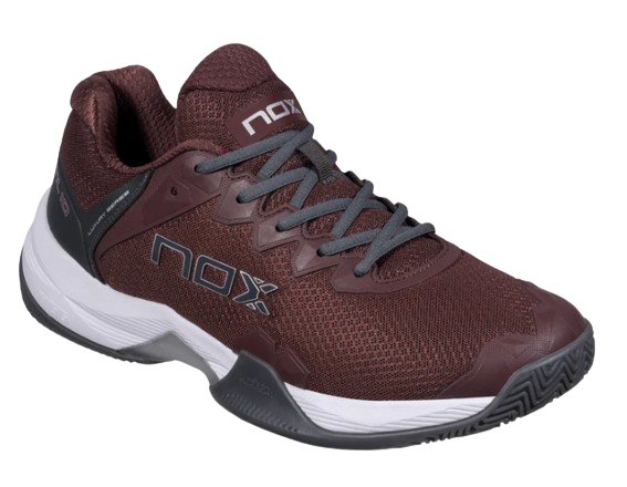 Nox Padel Shoes ML10 HEXA Rum Rasin/Charcoal - Padel Outlet NOX