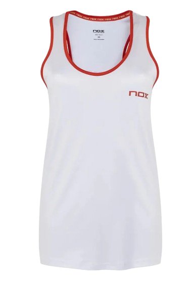 NOX WOMENS TOP TIRANTES TEAM BLANCA LOGO - Padel Outlet nox