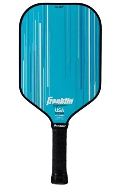 Signature Pickleball Paddle Franklin Sports Max Grit Tech Blue 16mm - Padel Outlet FRANKLIN